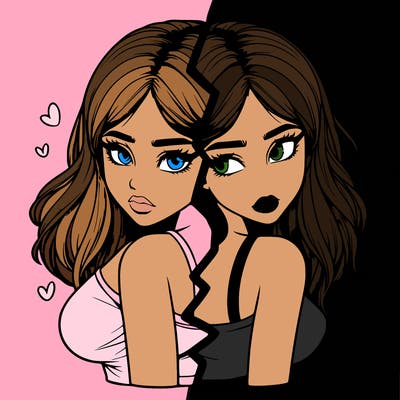 realistic girl split