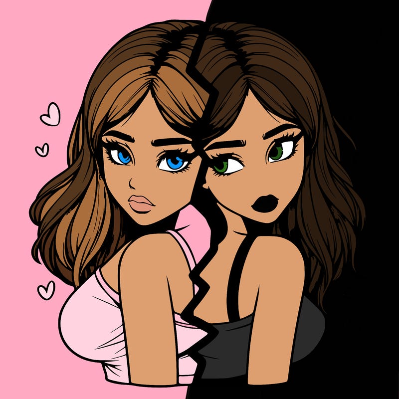 realistic girl split