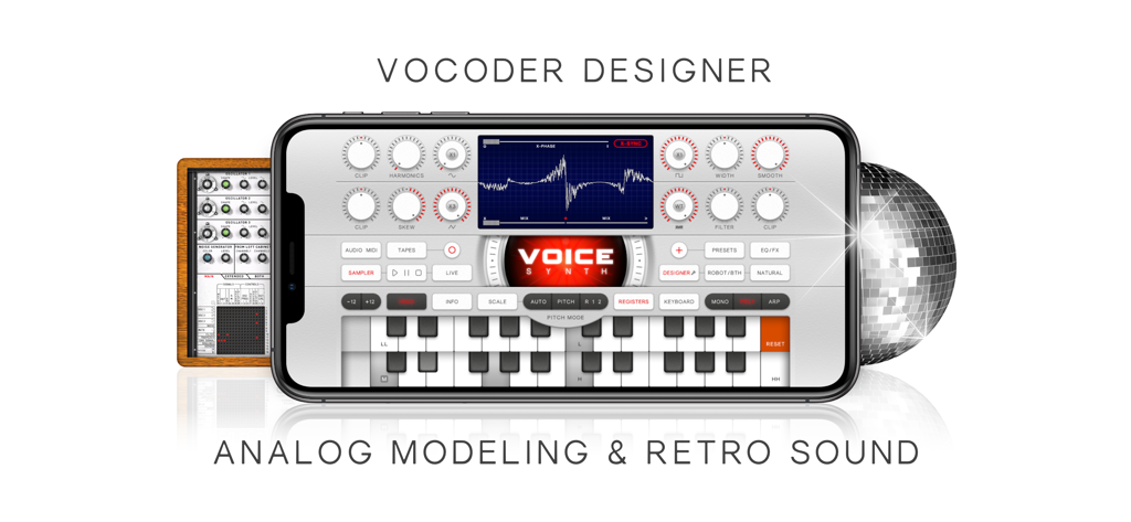 전문 보코더 디자인 및 아날로그 모델링을 위한 Voice Synth 앱 인터페이스