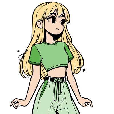 girl in a cute crop top