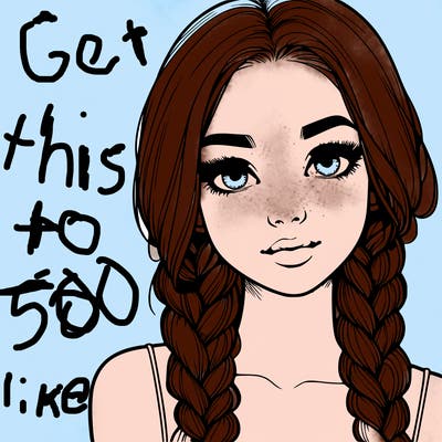 realistic girl with braids