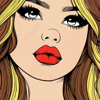 really realistic girl with lips