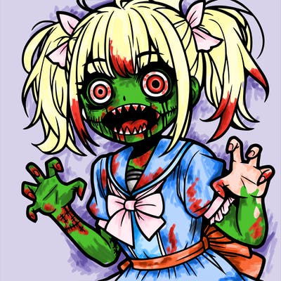scary anime girl