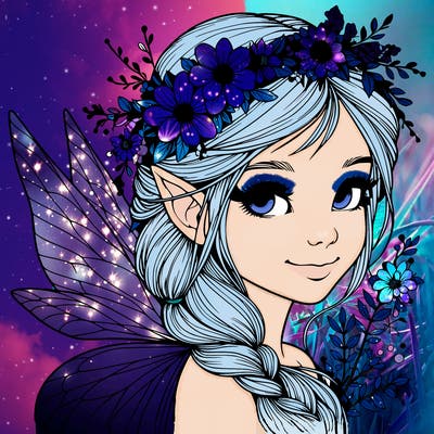 beautiful realistic fairy portrait