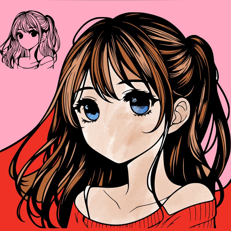 realistic girl manga cute