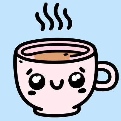 coffee cup with a face