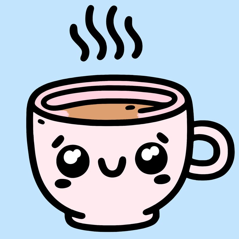 coffee cup with a face