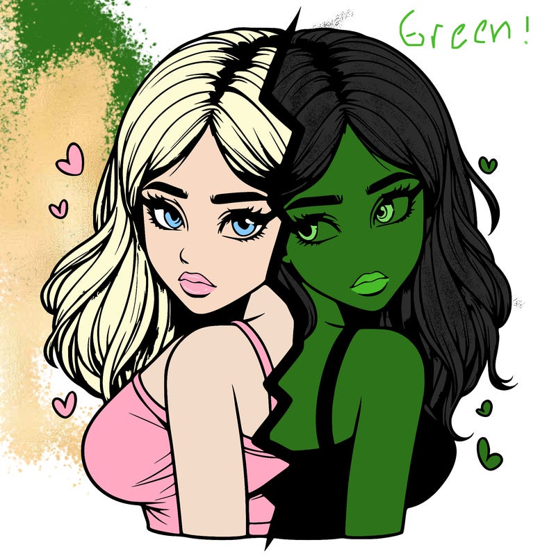 realistic girl split