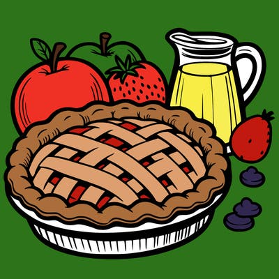 a pie of food