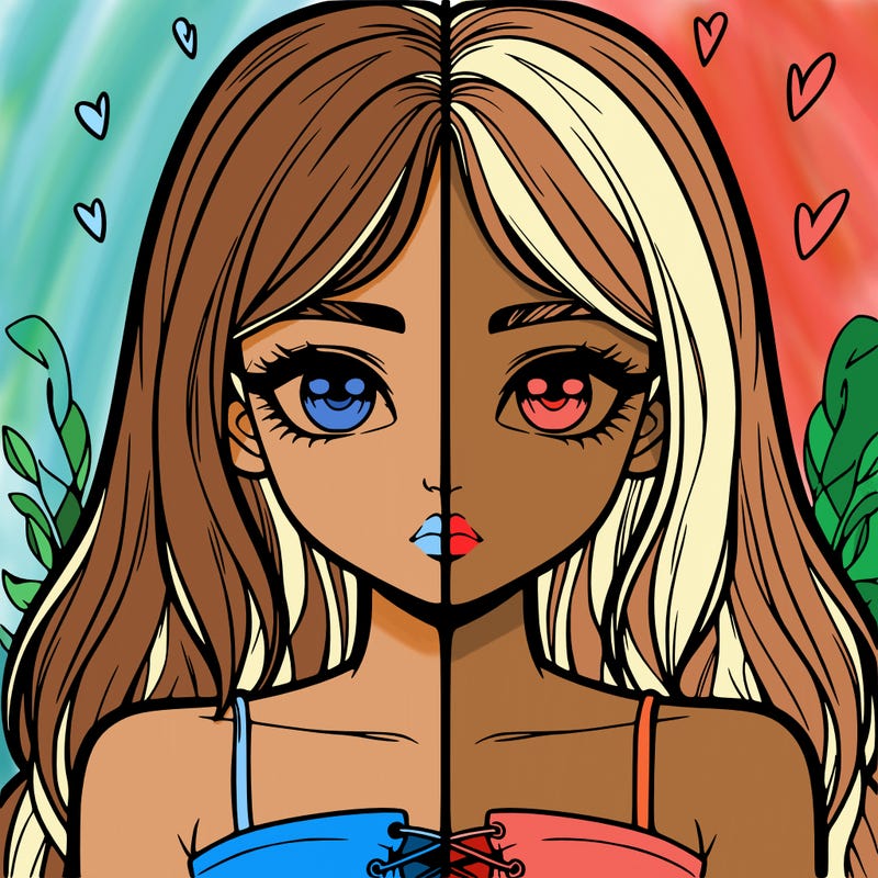 realistic girl split