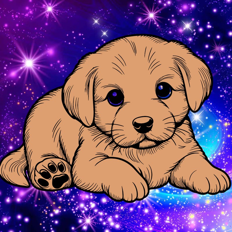 a cute realistic puppy