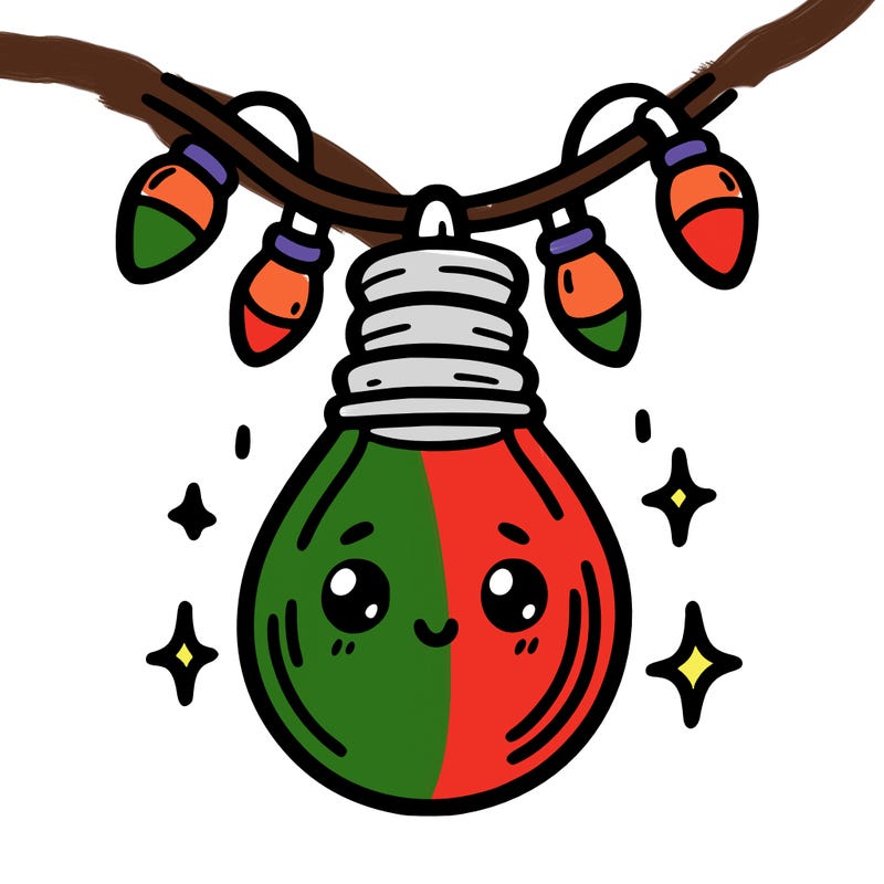 small bulb of a garland