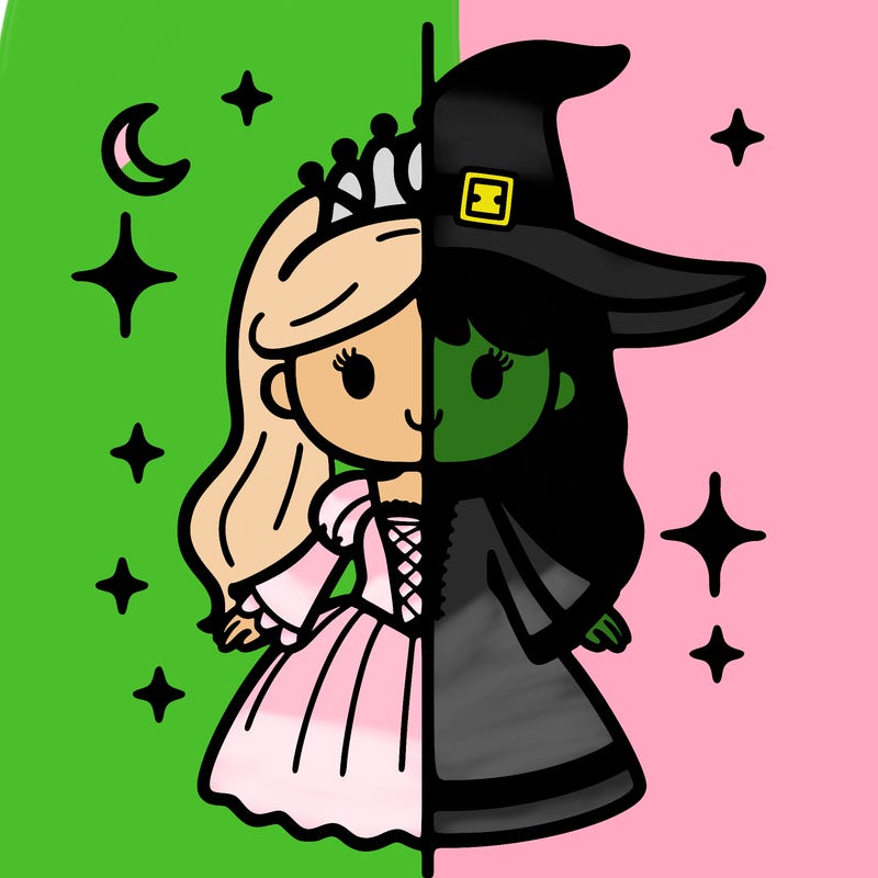 split princess and witch