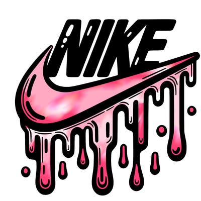 dripping nike logo