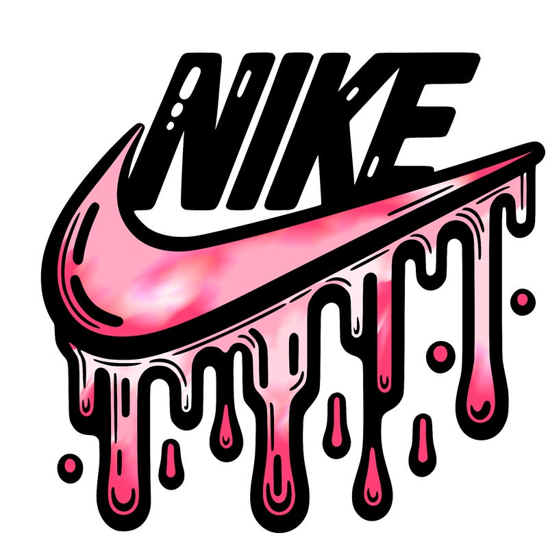 dripping nike logo