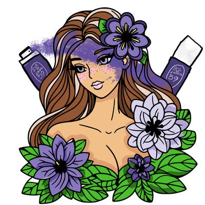 a beautiful flower woman adult