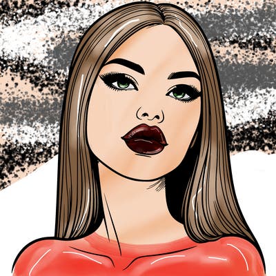 realistic woman with full lips