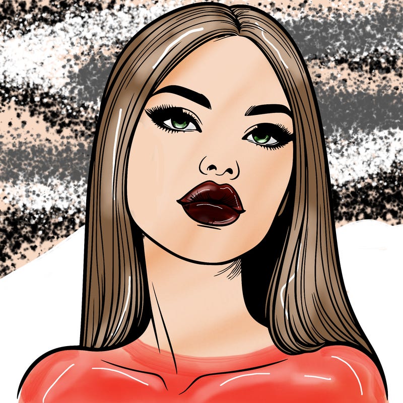 realistic woman with full lips