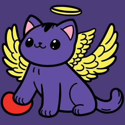a cat with wings