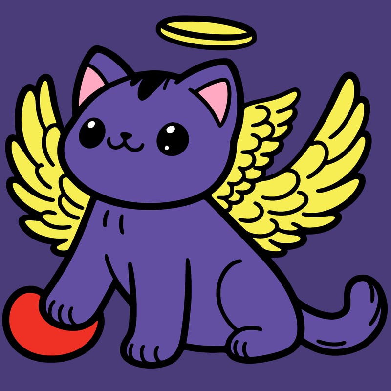 a cat with wings