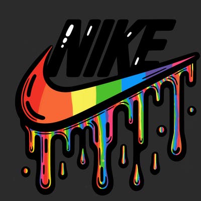 dripping nike logo