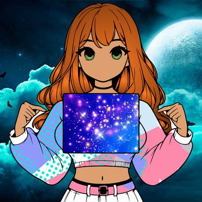 girl holding a blank sign in a long sleeve crop top