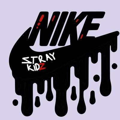 dripping nike logo