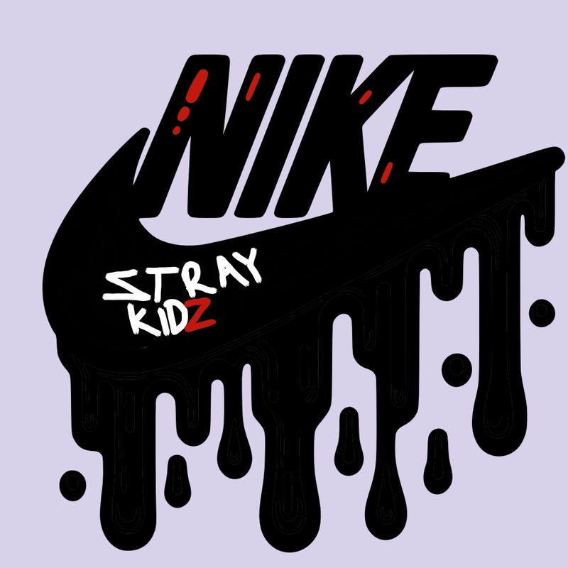 dripping nike logo