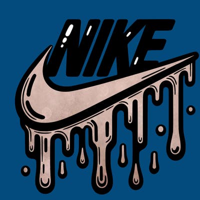 dripping nike logo
