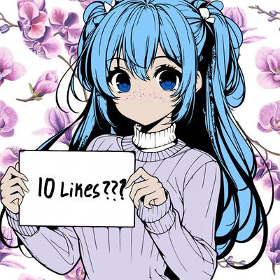 realistic pretty anime girl holding blank sign