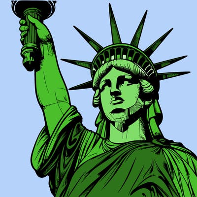 realistic statue of liberty