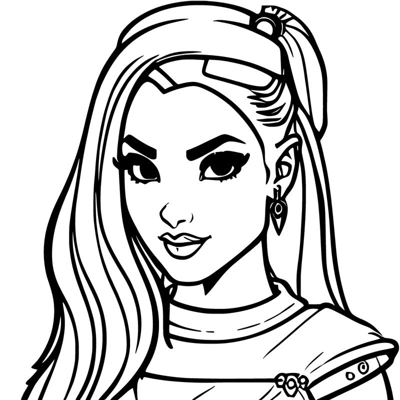elf girl simple with earrings and slit in eyebrows