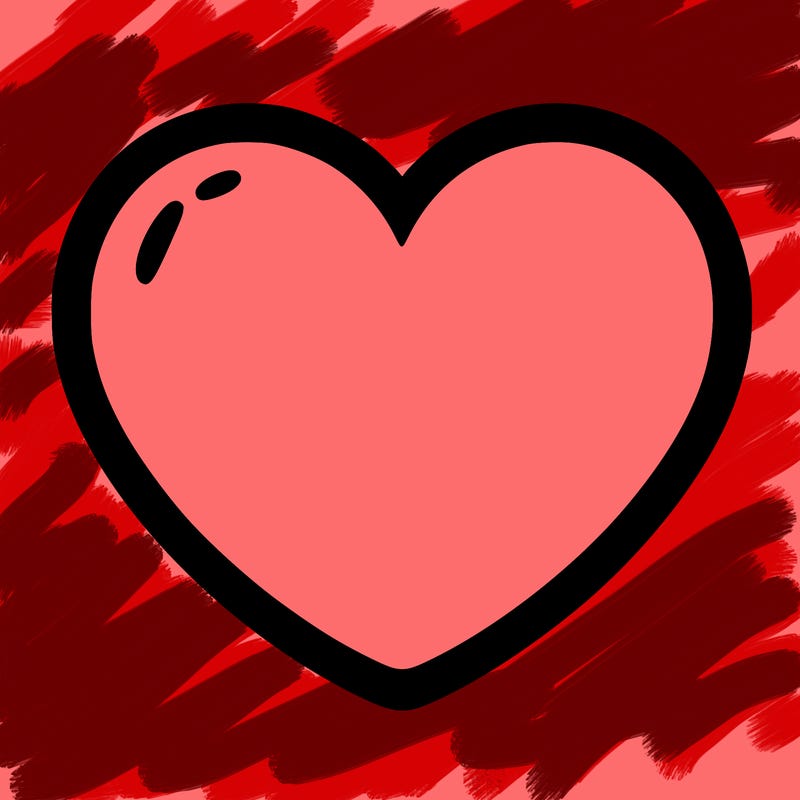 a blank heart