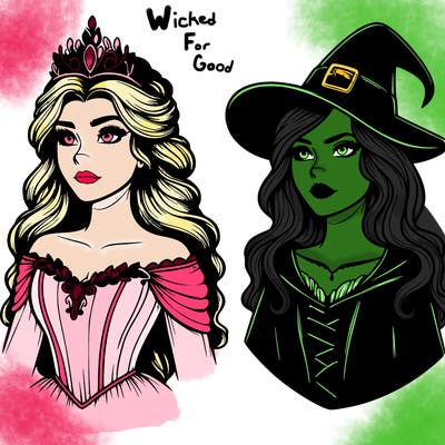 princess and witch realistic