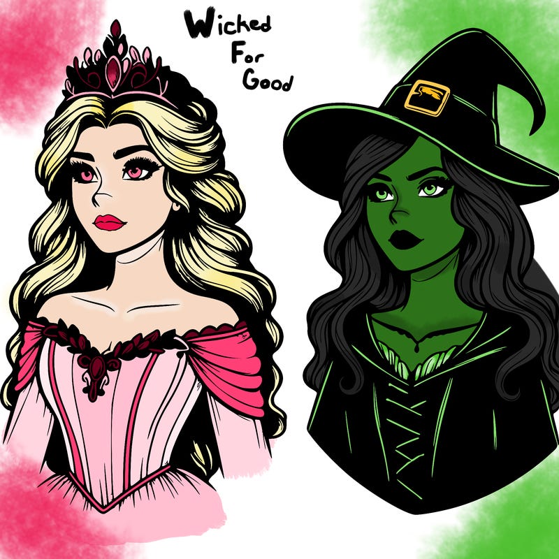 princess and witch realistic