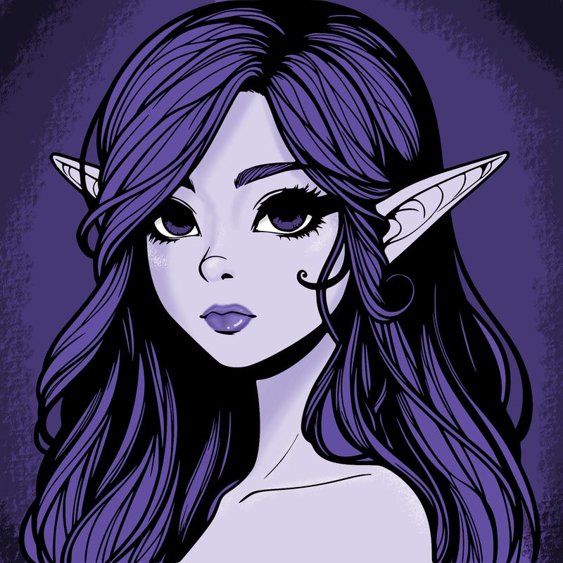 elf girl realistic dark fantasy