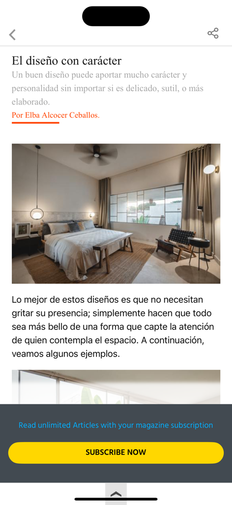 Ambientes - Artículo sobre diseño de interiores y arquitectura en la aplicación Ambientes.