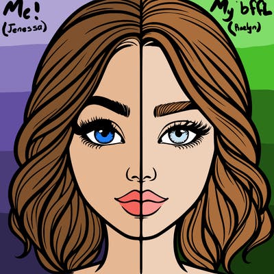 realistic girl split half