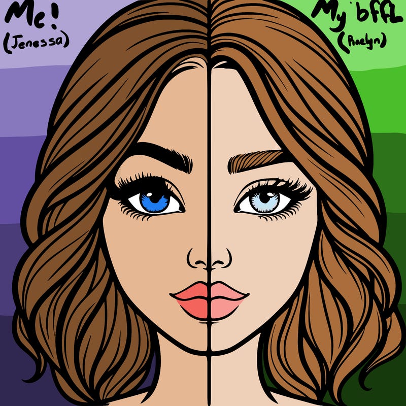 realistic girl split half