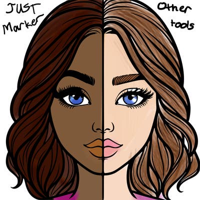 realistic girl split half