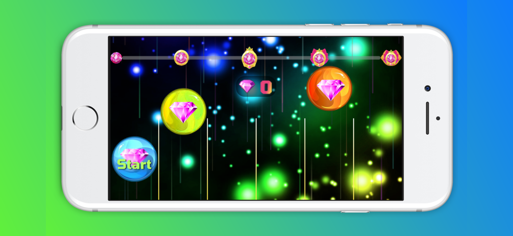 Beat Dancing Hop Tile EDM Rush - A smartphone screen showing the gameplay of Beat Dancing Hop Tile EDM Rush with colorful neon tiles and diamond rewards