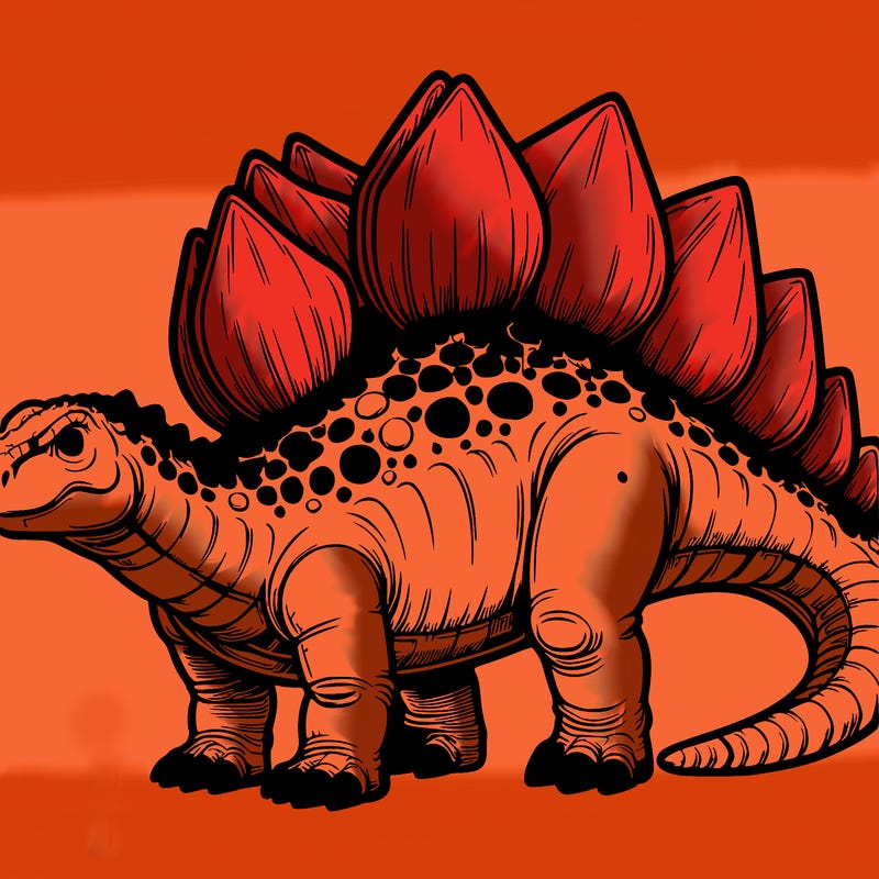 realistic stegosaurus