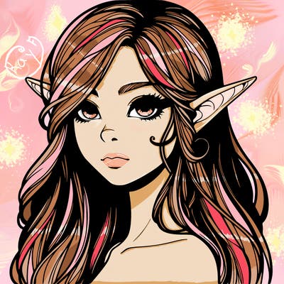 elf girl realistic dark fantasy