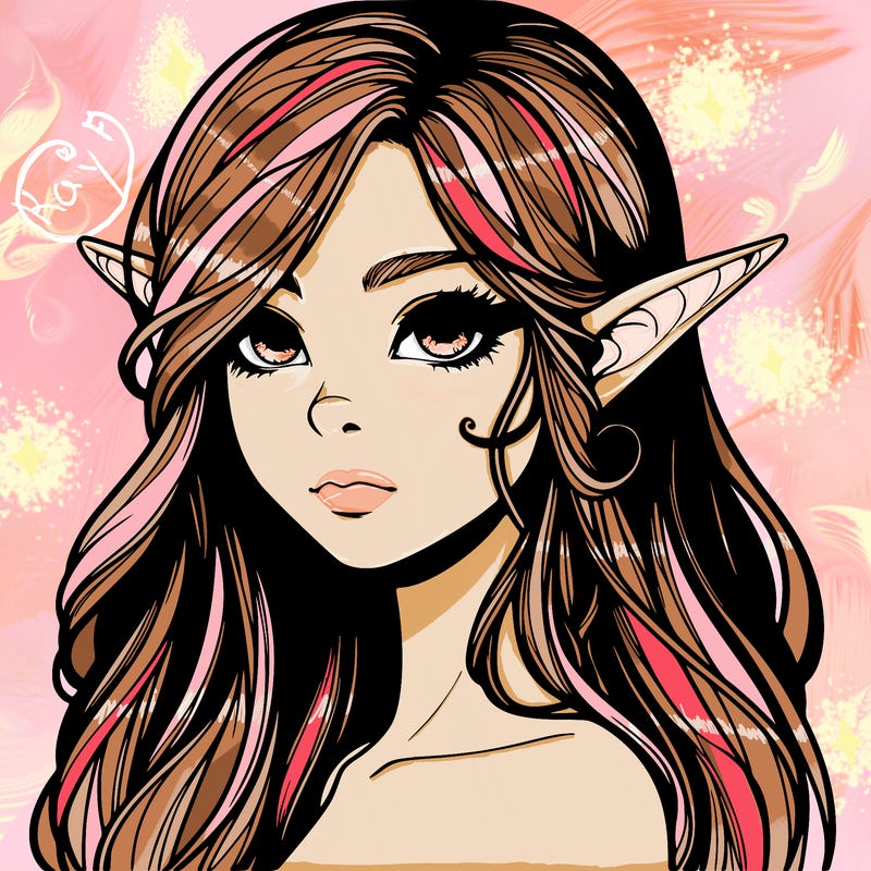 elf girl realistic dark fantasy