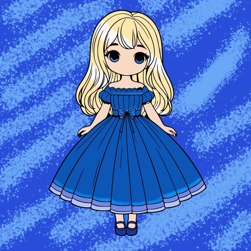 realistic girl with a dress