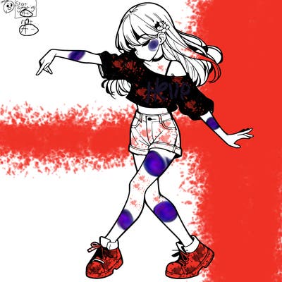 realistic girl danceing