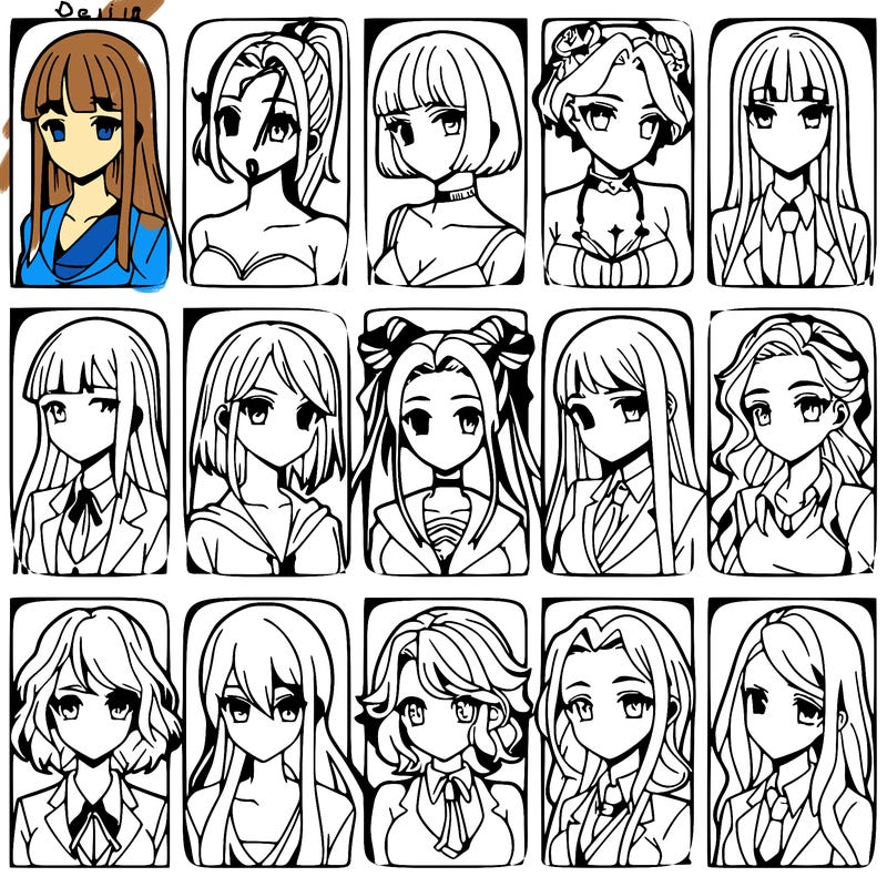 girls that look diffrent anime