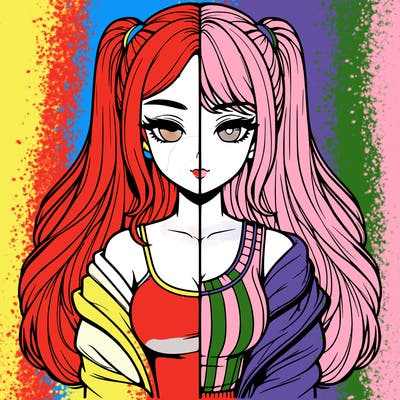 realistic girl split