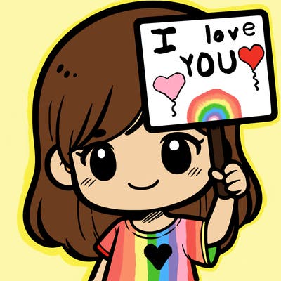 a girl holding up a blank sighn