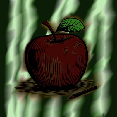 sketch of an apple